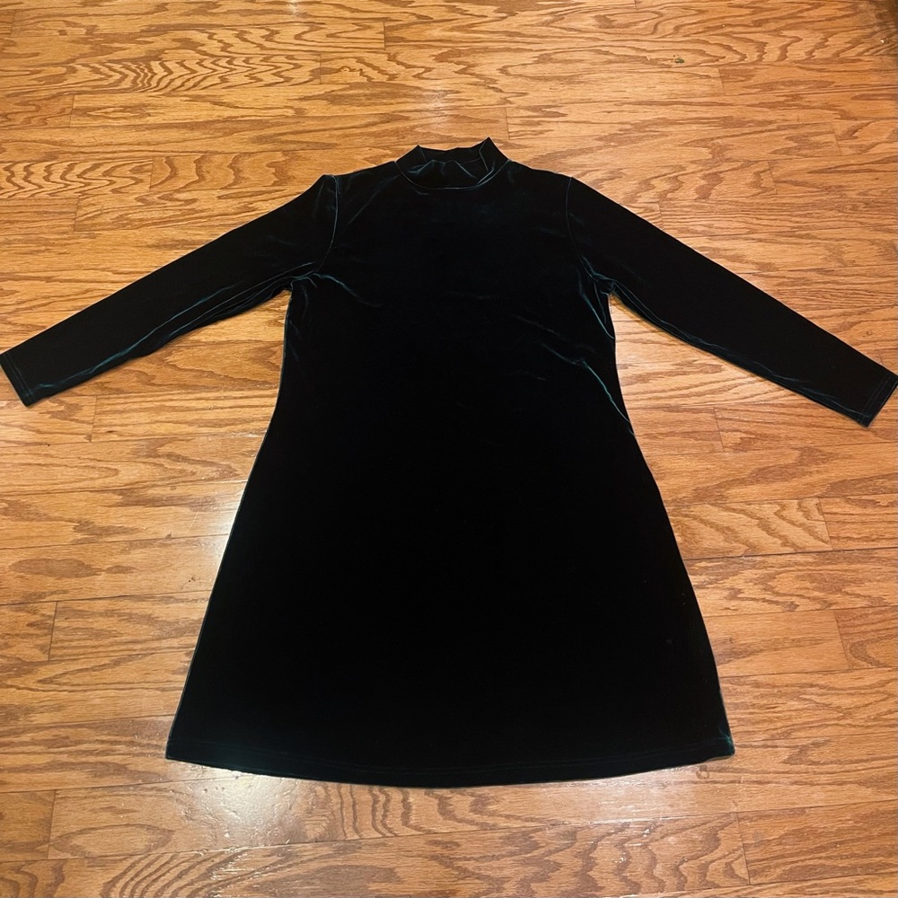 VINTAGE Jacqueline Ferrar Women’s 16 Hunter Green Long Sleeve Velvet Dress
